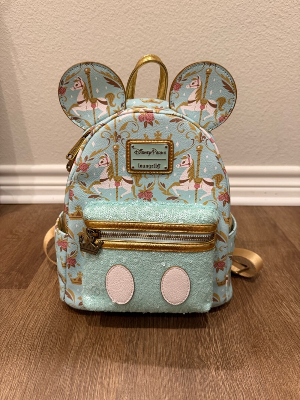 RETIRED Loungefly MMMA Prince Charming Regal Carousel Mini Backpack (Used Once) - Picture 4 of 13